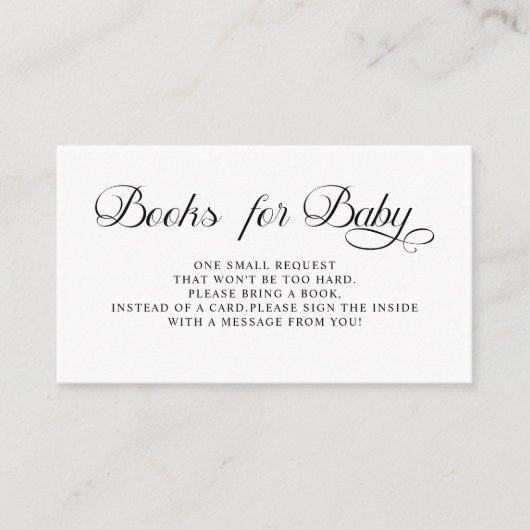 Minimalistische Black White Cloud Negen boeken voo Informatiekaartje (Voorkant)