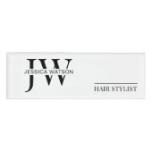 Minimalistische Black & White Haarstylist Beauty S Naambadge (Voorkant)