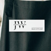 Minimalistische Black & White Haarstylist Beauty S Naambadge