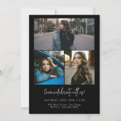 Minimalistische Black & White-klasse van 2024 Afst Kaart (Achterkant)