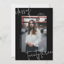 Minimalistische Black & White-klasse van 2024 Afst