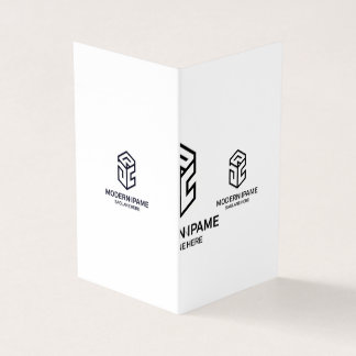 Minimalistische Black & White Modern Business Logo Visitekaartje