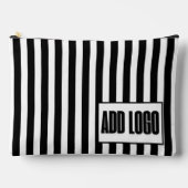 Minimalistische Black & White Stripes Zakelijke Lo Etui (Voorkant)