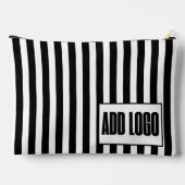 Minimalistische Black & White Stripes Zakelijke Lo Etui (Achterkant)