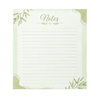 Minimalistische blad schrijfblok notitieblok