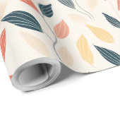 Minimalistische bladeren cadeaupapier (Rol Hoek)