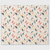Minimalistische bladeren cadeaupapier (Vlak)