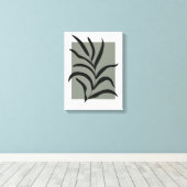 Minimalistische bladeren canvas afdruk (Insitu (Houten vloer))