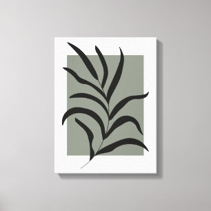 Minimalistische bladeren canvas afdruk