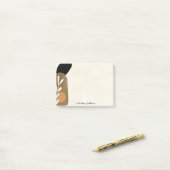 Minimalistische bladeren en steen gepersonaliseerd post-it® notes (Op bureau)