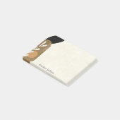Minimalistische bladeren en steen gepersonaliseerd post-it® notes (Schuin)