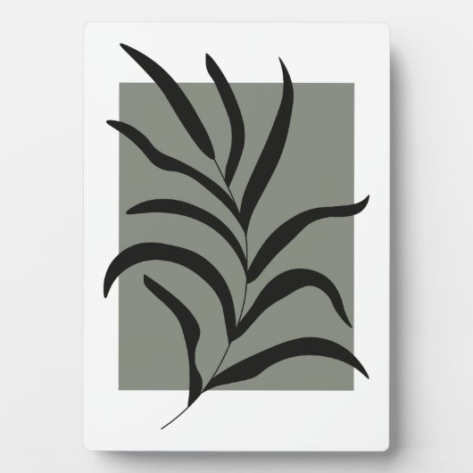Minimalistische bladeren fotoplaat (voorkant)