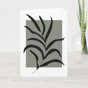 Minimalistische bladeren kaart