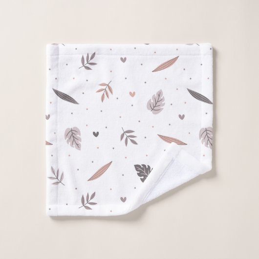 Minimalistische bladeren patroon badhanddoek set bad handdoek (Wasdoekje)