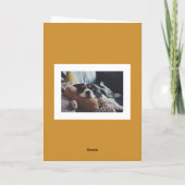 Minimalistische bladeren Patroon Happy Thanksgivin Feestdagen Kaart (Achterkant)