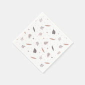 Minimalistische Bladeren Patroon Servetten (Hoek)