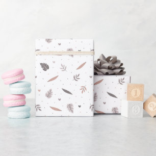 Minimalistische bladeren Patroon Wrapping Paper Ro Cadeaupapier