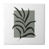 Minimalistische bladeren tegeltje (Voorkant)