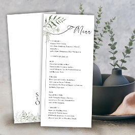 Minimalistische Bladerige Natuur Botanische Menu