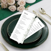 Minimalistische Bladerige Natuur Botanische Menu 