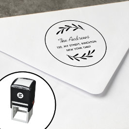 Minimalistische bladkrans  zelfinktende stempel