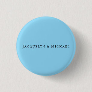 Minimalistische Blau Eenvoudige Elegante Klassieke Ronde Button 3,2 Cm