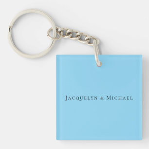 Minimalistische Blau Eenvoudige Elegante Klassieke Sleutelhanger
