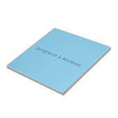 Minimalistische Blau Eenvoudige Elegante Klassieke Tegeltje (Zijkant)