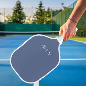 Minimalistische Blau Elegante Monogram Pickleball Paddle