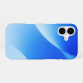 Minimalistische Blau Verlopen iPhone 16 Hoesje (Achterkant horizontaal)