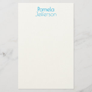 Minimalistische Blau & Witte Professionele Moderne Briefpapier