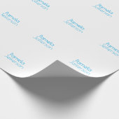 Minimalistische Blau & Witte Professionele Moderne Cadeaupapier (Hoek)
