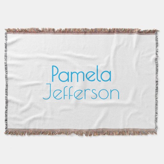 Minimalistische blauw en wit professionele moderne deken (Voorkant)