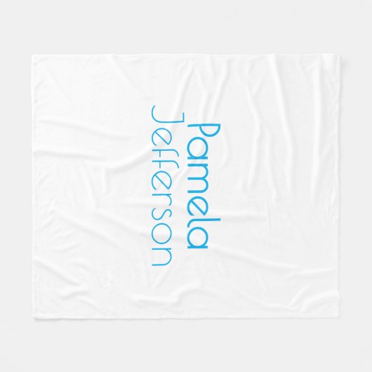 Minimalistische blauw en wit professionele moderne fleece deken (Voorkant (Horizontaal))