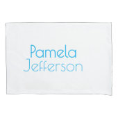 Minimalistische blauw en wit professionele moderne kussensloop (Voorkant)