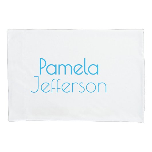 Minimalistische blauw en wit professionele moderne kussensloop (Voorkant)