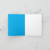 Minimalistische blauw en wit professionele moderne notitiekaartje (Binnen)