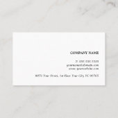 Minimalistische Blauw Wit Consultant Visitekaartje (Achterkant)