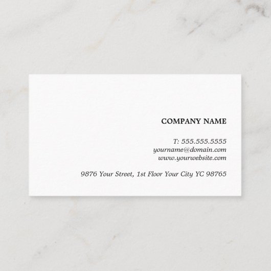 Minimalistische Blauw Wit Consultant Visitekaartje (Achterkant)