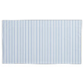Minimalistische blauw witte verticale streep kussensloop (Voorkant)