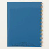 Minimalistische Blauwdruk Lijnwerker Planner (Achterkant)