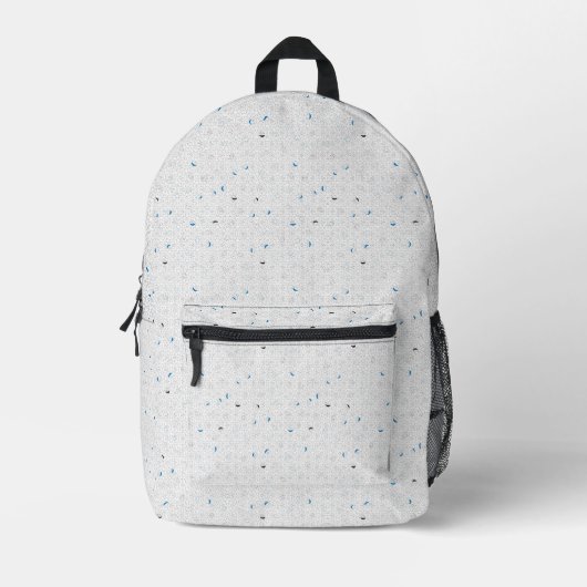 Minimalistische blauwe accent dagelijkse rugzak (Voorkant)