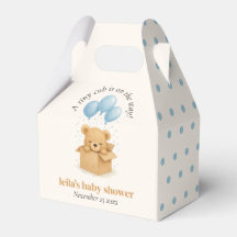 Minimalistische Blauwe Beer Ballon Baby Shower