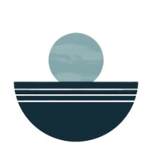 Minimalistische Blauwe Boho Geometrische Maan Abst