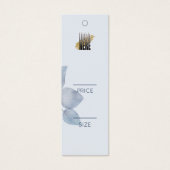 Minimalistische blauwe botanische kleding swing pr mini visitekaartjes (Voorkant)