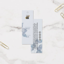 Minimalistische blauwe botanische kleding swing pr mini visitekaartjes