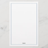 Minimalistische blauwe drieletter-monogram briefpapier (Achterkant)