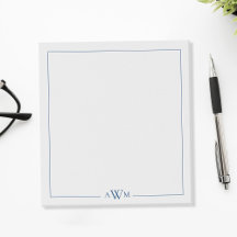 Minimalistische blauwe drieletterige monogram