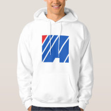 Minimalistische Blauwe en Rode Geometrische Streep