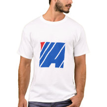 Minimalistische Blauwe en Rode Geometrische Streep